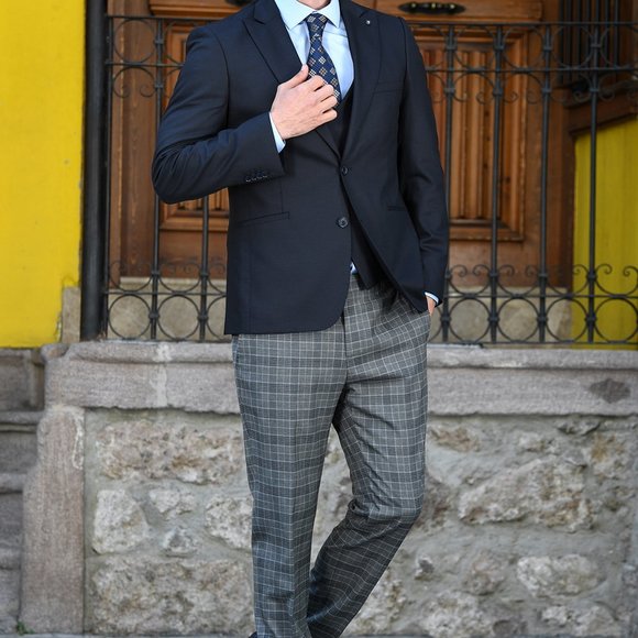 TWEEN Navy and Grey Suit (Slim Fit) - Picture 2 of 8